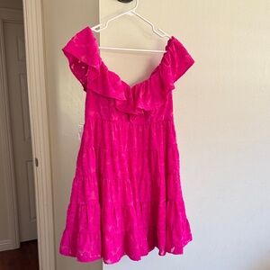 Lily Pulitzer Fancy Rose Ruffle Dress